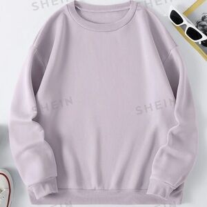 SHEIN solid crewneck